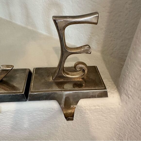 Pottery PEACE Christmas Stocking Holders - Picture 6 of 6